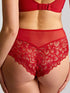 Panache Allure Deep Brief – High-Waist-Spitzen-Slip Red