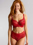 Panache Allure Deep Brief – High-Waist-Spitzen-Slip Red