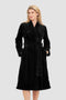 Rösch Damen Flausch-Morgenmantel Cosy Rib Black