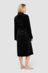 Rösch Damen Flausch-Morgenmantel Cosy Rib Black