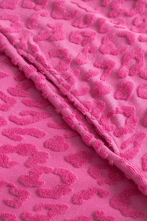 Rösch Damen Frottee-Morgenmantel mit Reißverschluss Pink