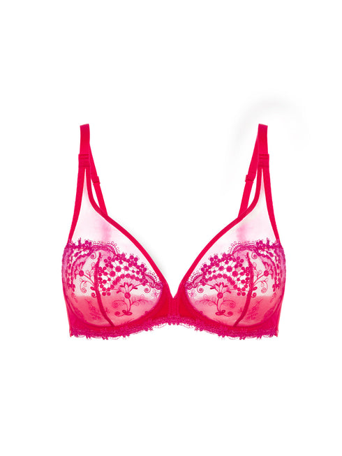 Simone Perele Wish Bügel-BH mit tiefem Dekolleté Rainbow Red