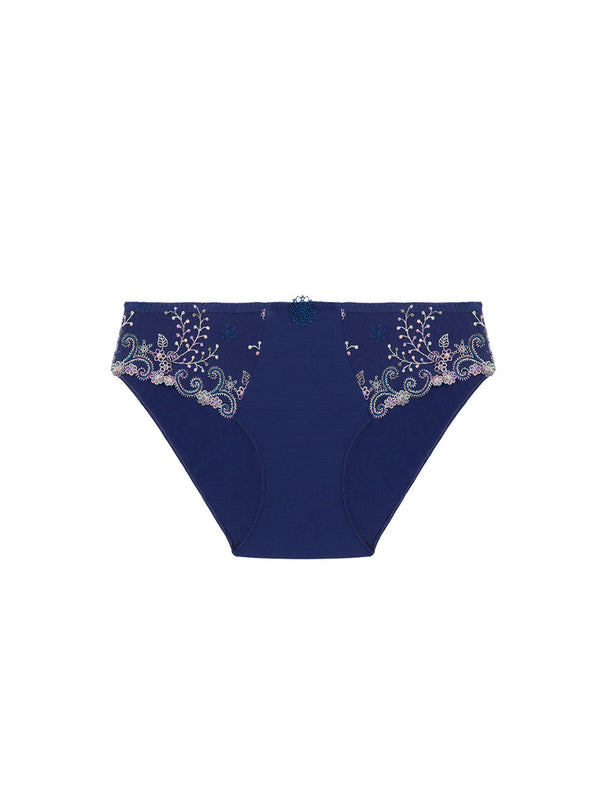 Simone perele Delice Bestickter Mesh-Slip Rainbow blue