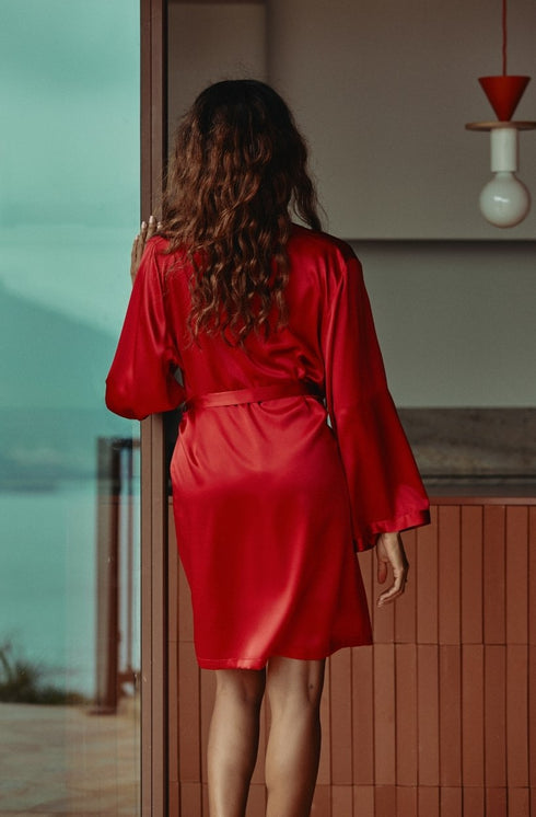 Marjolaine kurzen Morgenmantel „Tracy“ ROUGE