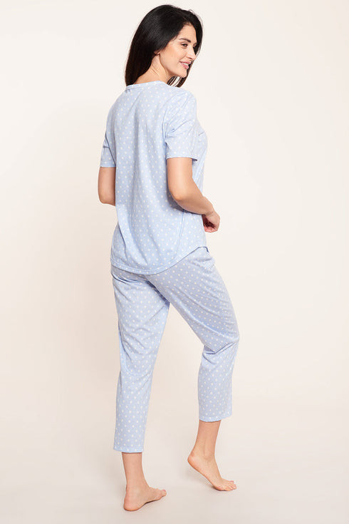 Rösch Pyjama mit 1/2-Ärmeln, Rundhalsausschnitt und 7/8-Hose