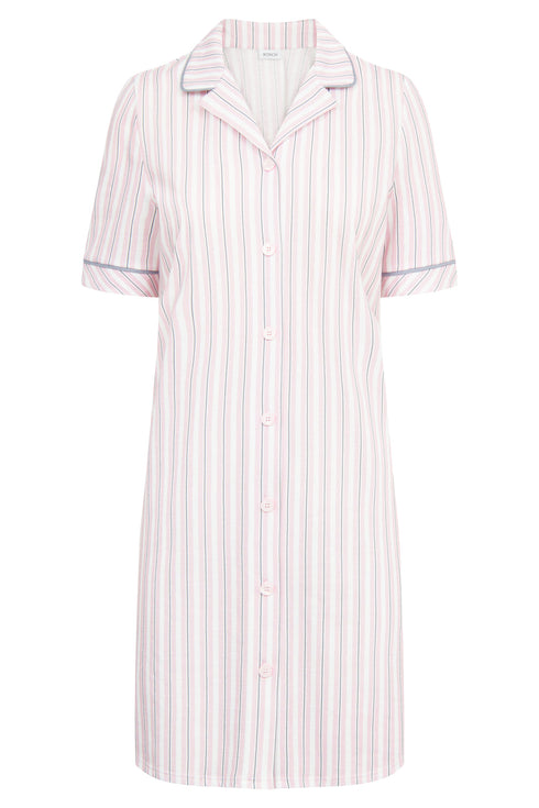 Rösch nightgown with lapel collar, full-length button placket and 1/2 sleeves