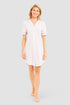 Rösch nightgown with lapel collar, full-length button placket and 1/2 sleeves