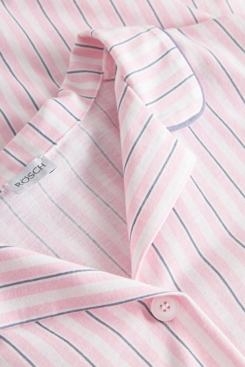 Rösch nightgown with lapel collar, full-length button placket and 1/2 sleeves
