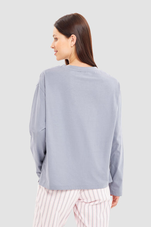 Rösch Langarm-Shirt „Plane Color“ mit Rundhalsausschnitt