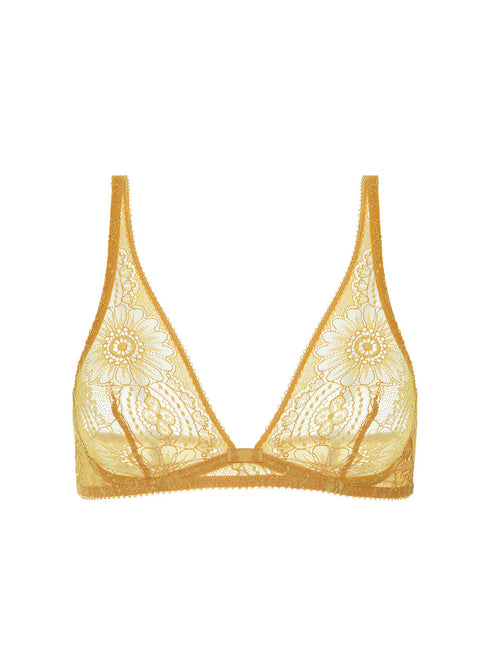 Bügelloser Triangel BH Golden Yellow EMBLÈME SIMONE PÉRÈLE