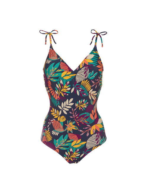 Simone Perele bügellosen Badeanzug Seaside Blue Print