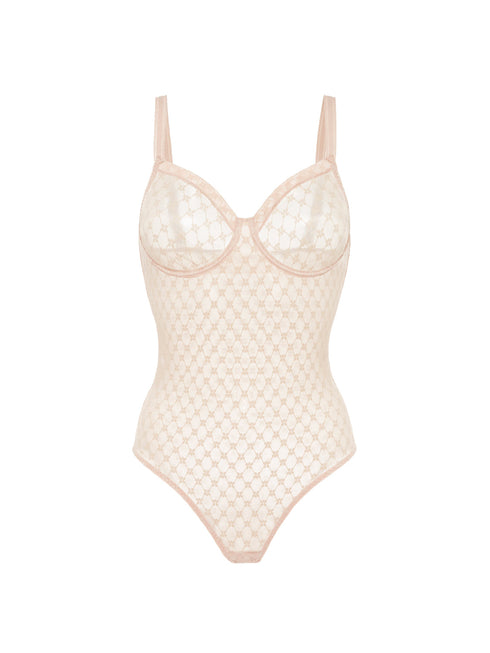 Simone Perele Bügel-Body „Plume“ Peau rosée