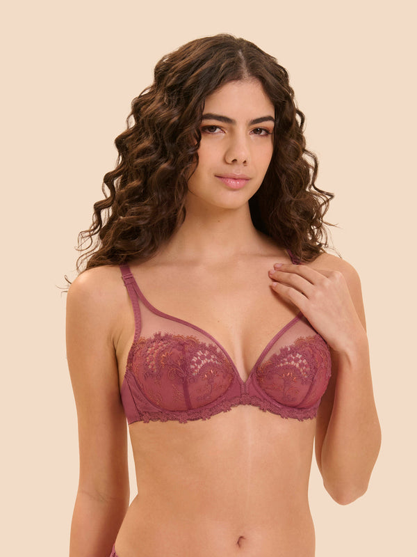 Simone Perele Wish Bügel-BH mit tiefem Dekolleté Sandal pink