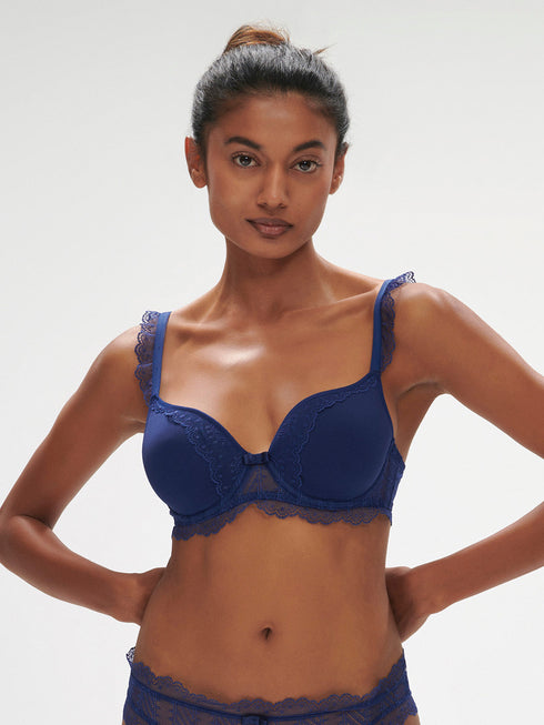 Simone Perele Canopee Deep Plunge Spacer Bra - Midnight