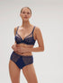 Simone Perele Canopee Spitzen-BH mit Bügel – Triangel, tiefes Décolleté Mitternacht