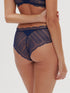 Simone Perele Canopee High-Waist Culotte in Midnight Crepe and Lace