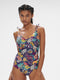 Simone Perele bügellosen Badeanzug Seaside Blue Print