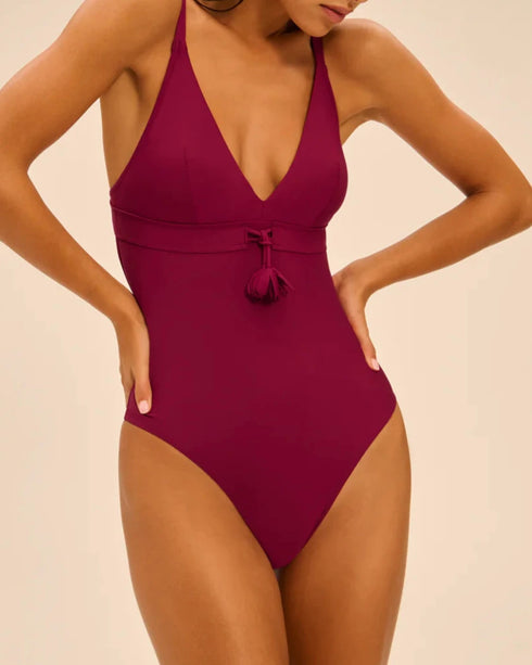 Einteiliger Badeanzug mit Bügeln Cranberry MIRACLE SIMONE PÉRÈLE