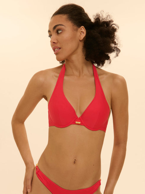 Simone Pérèle Push-up-Bikini-Oberteil Flamingo