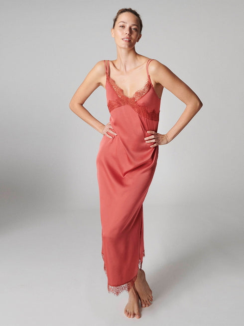 Nighty Lang Rosenquarz SATIN SECRETS SIMONE PÉRÈLE