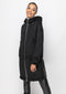 Shearlingjacke aus Eko-Kunstfell schwarz