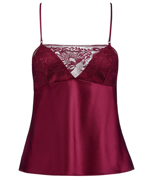 AUBADE Top mit Spaghetti Trägern MIDNIGHT WHISPER Crimson Red