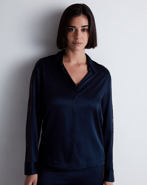 AUBADE Bluse MIDNIGHT WHISPER Evening Blue