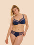 Simone perele Delice Bestickter Mesh-Slip Rainbow blue