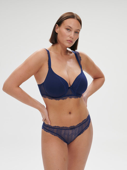 Simone Perele Canopee Deep Plunge Spacer Bra - Midnight