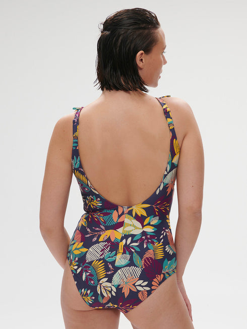 Simone Perele bügellosen Badeanzug Seaside Blue Print