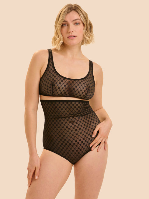 Simone Perele Plume High-Waist-Shaping-Slip Black