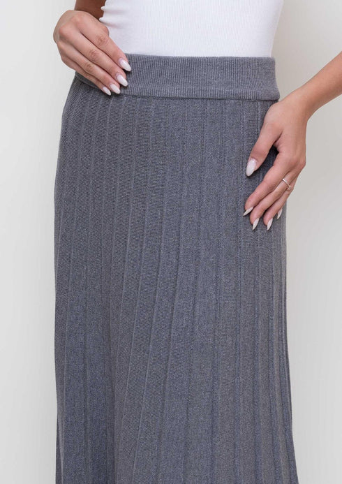 Samange Maxi-Strickrock mit Strukturstreifen
