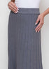 Samange Maxi-Strickrock mit Strukturstreifen
