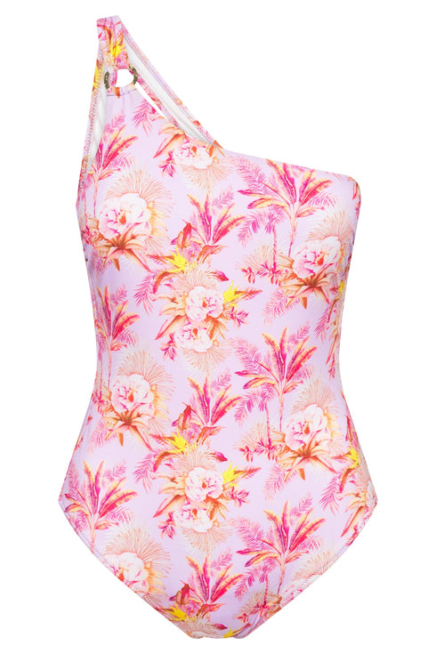 Féraud One-Shoulder Bikini-Top „Palm“ – mit herausnehmbaren Spacer-Cups