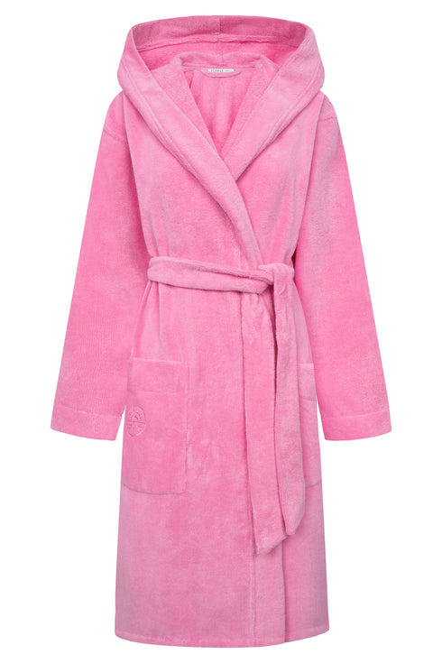 Féraud Damen Spa-Morgenmantel mit Kapuze Paradise Pink