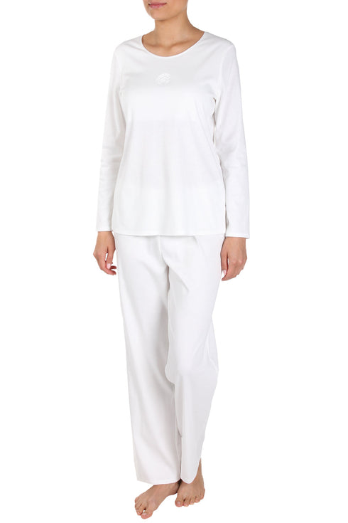 Féraud Damen-Pyjama aus Interlock-Baumwolle CHAMPAGNER