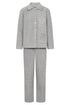 Féraud Damen Fleece-Pyjama mit Knopfleiste Heather Grey
