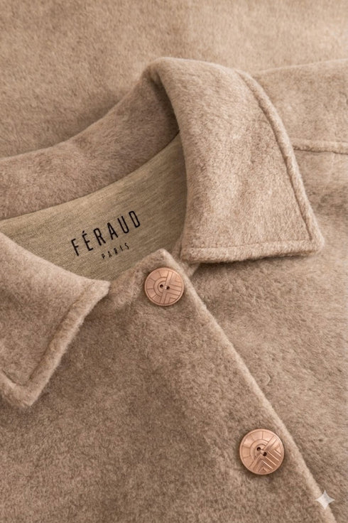 Féraud Damen Fleece-Pyjama mit Knopfleiste Heather Nature
