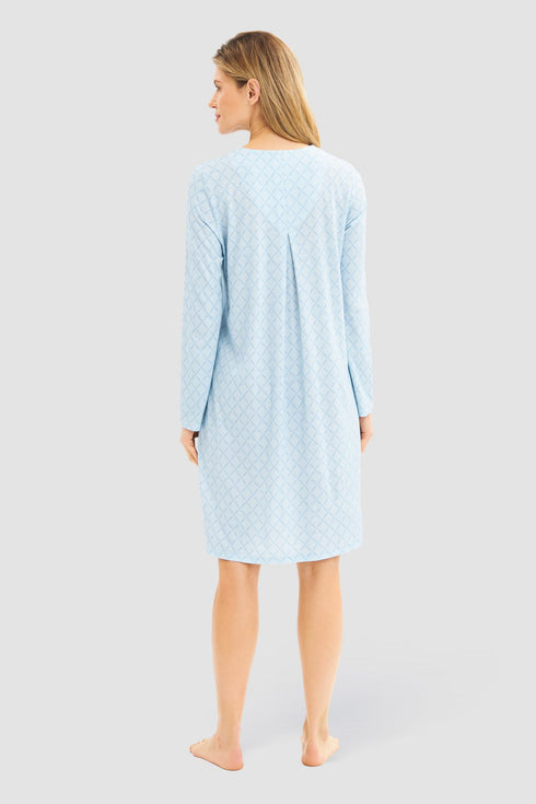 Féraud – V-neck nightgown "Logo Diamond", long-sleeved