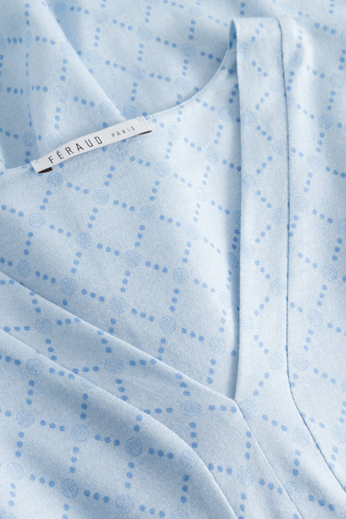 Féraud – V-neck nightgown "Logo Diamond", long-sleeved