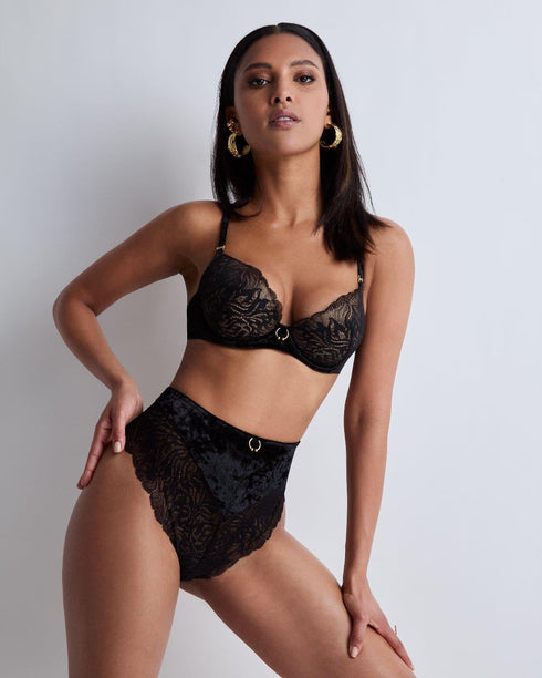 AUBADE Gemoldeter Push-Up BH THE NIGHT BEFORE Blackbird