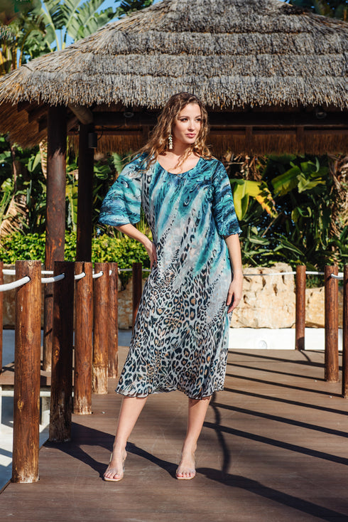 Chiffon dress animal 40105 EF-018 FRESH COTTON EXCLUSIVE