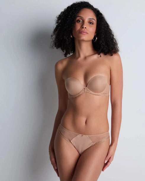 AUBADE Bandeau-Plunge BH SHEER EMOTION Sand