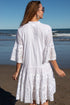 Tunic dress white 5065 F FRESH COTTON