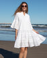 Tunic dress white 5065 F FRESH COTTON