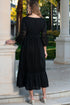 Maxi dress black 5086 F FRESH COTTON