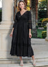 Maxi dress black 5086 F FRESH COTTON