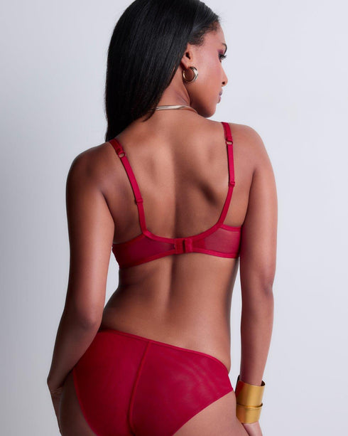 AUBADE Rioslip SENSE OF ILLUSION Red Berry