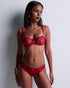 AUBADE String SENSE OF ILLUSION Red Berry