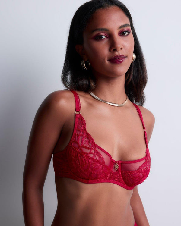 AUBADE Komfort-BH SENSE OF ILLUSION Red Berry